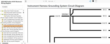 BYD Sealion 06 EV Instrument Harness Grounding System Circuit Diagram (2025 onwards).jpg